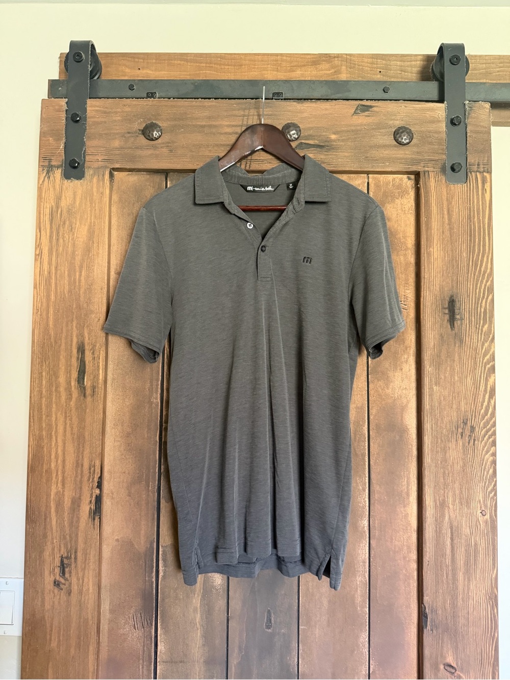 Travis Mathew Men's Charcoal Gray Polo